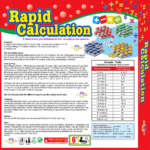 Rapid Calculation educational math board game for kids age 6+ with number boards, rings and dice