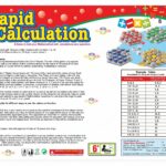 Four children laughing and playing the KidNzo Rapid Calculation math board game, using dice and colorful rings on grey numbered boards to solve equations.