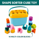 KidNzo 16 piece geometric shape sorting toy for toddlers and preschoolers