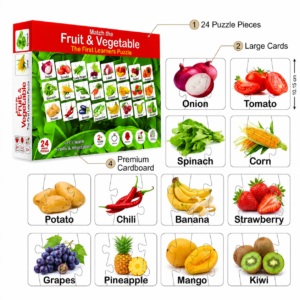KidNzo Fruits and Vegetables Puzzle contents