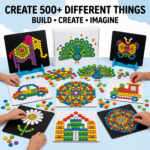 KidNzo Magnetic Puzzles Circles for creating animals, vehicles, birds, flowers and other designs