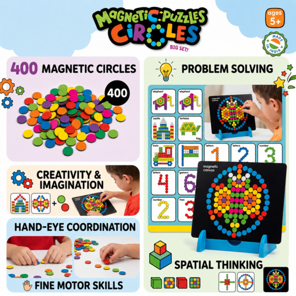 KidNzo Magnetic Puzzles educational toy supporting creativity, problem solving and hand-eye coordination