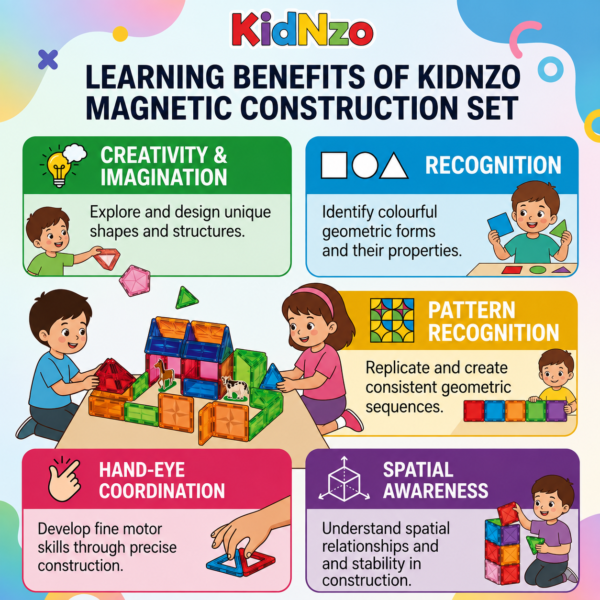 KidNzo STEM magnetic construction toy for creativity and learning