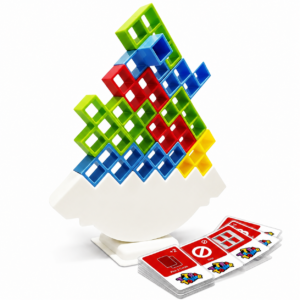 KidNzo Tetra Tower Balance Game for Kids with Colorful Stacking Blocks