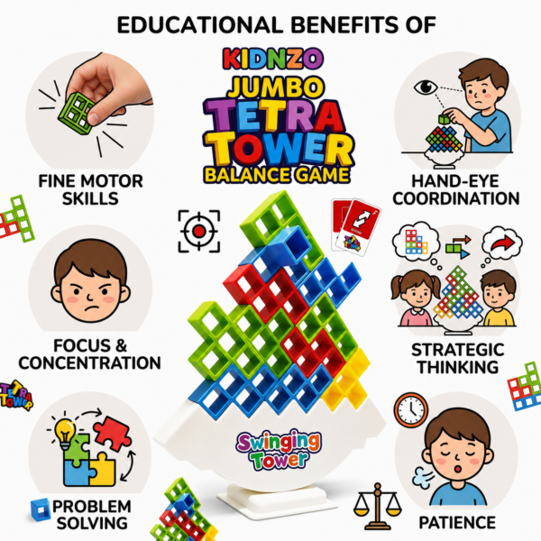 KidNzo Tetra Tower Educational Balance Game for Focus and Coordination