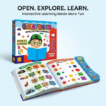Open interactive Study Book showing alphabet animals colours shapes and learning control panel