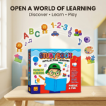 Interactive Study Book for kids with alphabet numbers animals music colours and puzzle learning activities
